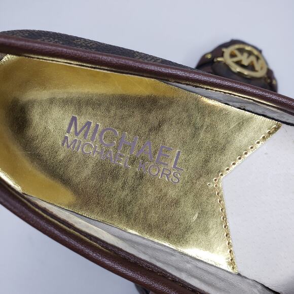 MICHAEL KORS Fulton Studded Logo Moccasin Women's Size US 5 M Brown - Picture 8 of 10